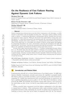 On the Resilience of Fast Failover Routing Against Dynamic Link Failures