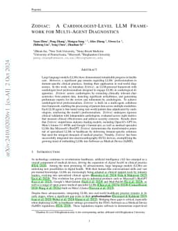 Zodiac: A Cardiologist-Level LLM Framework for Multi-Agent Diagnostics