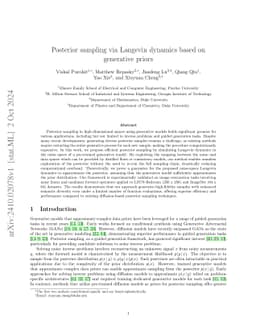 Posterior sampling via Langevin dynamics based on generative priors