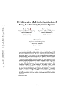 Deep Generative Modeling for Identification of Noisy, Non-Stationary
  Dynamical Systems