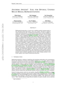 Anchors Aweigh! Sail for Optimal Unified Multi-Modal Representations