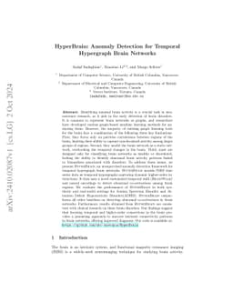 HyperBrain: Anomaly Detection for Temporal Hypergraph Brain Networks