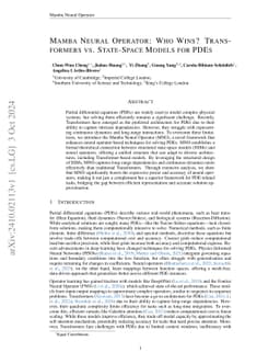 Mamba Neural Operator: Who Wins? Transformers vs. State-Space Models for PDEs