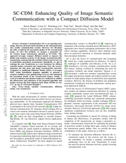 SC-CDM: Enhancing Quality of Image Semantic Communication with a Compact
  Diffusion Model