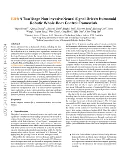 E2H: A Two-Stage Non-Invasive Neural Signal Driven Humanoid Robotic
  Whole-Body Control Framework