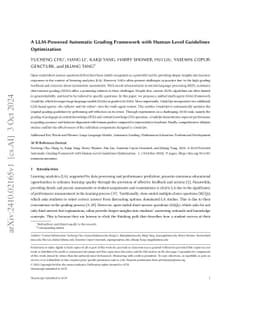 A LLM-Powered Automatic Grading Framework with Human-Level Guidelines
  Optimization