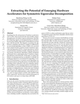 Extracting the Potential of Emerging Hardware Accelerators for Symmetric
  Eigenvalue Decomposition