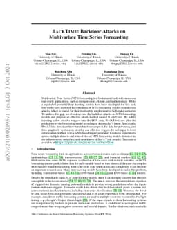 BACKTIME: Backdoor Attacks on Multivariate Time Series Forecasting