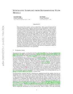 Stochastic Sampling from Deterministic Flow Models