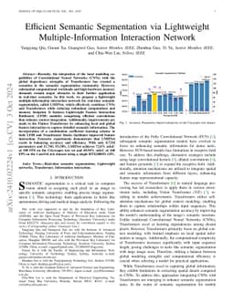 Efficient Semantic Segmentation via Lightweight Multiple-Information Interaction Network