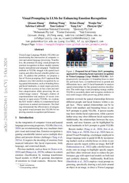 Visual Prompting in LLMs for Enhancing Emotion Recognition