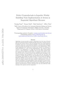 Perfect Counterfactuals in Imperfect Worlds: Modelling Noisy
  Implementation of Actions in Sequential Algorithmic Recourse