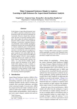 Make Compound Sentences Simple to Analyze: Learning to Split Sentences
  for Aspect-based Sentiment Analysis