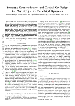 Semantic Communication and Control Co-Design for Multi-Objective
  Correlated Dynamics