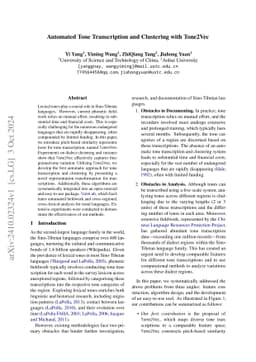 Automated Tone Transcription and Clustering with Tone2Vec
