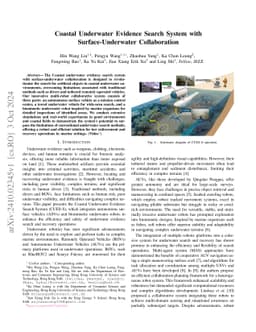 Coastal Underwater Evidence Search System with Surface-Underwater
  Collaboration