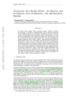 Unveiling AI's Blind Spots: An Oracle for In-Domain, Out-of-Domain, and Adversarial Errors