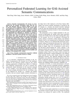 Personalized Federated Learning for Generative AI-Assisted Semantic
  Communications