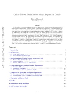 Online Convex Optimization with a Separation Oracle