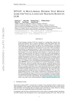 DTVLT: A Multi-modal Diverse Text Benchmark for Visual Language Tracking
  Based on LLM