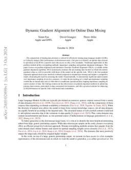 Dynamic Gradient Alignment for Online Data Mixing