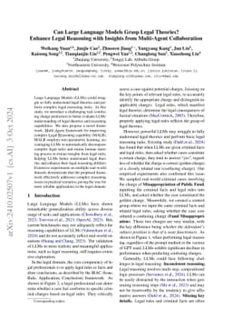 Can Large Language Models Grasp Legal Theories? Enhance Legal Reasoning
  with Insights from Multi-Agent Collaboration