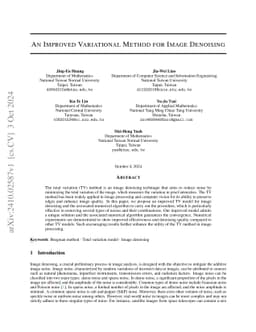 An Improved Variational Method for Image Denoising