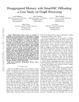 Disaggregated Memory with SmartNIC Offloading: a Case Study on Graph
  Processing
