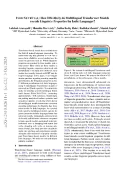 IndicSentEval: How Effectively do Multilingual Transformer Models encode
  Linguistic Properties for Indic Languages?