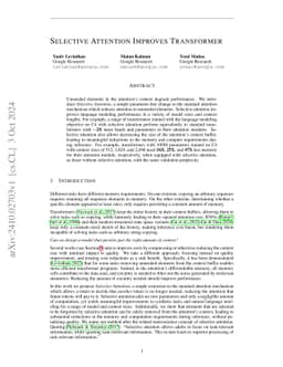 Selective Attention Improves Transformer
