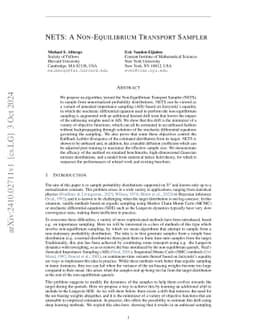 NETS: A Non-Equilibrium Transport Sampler