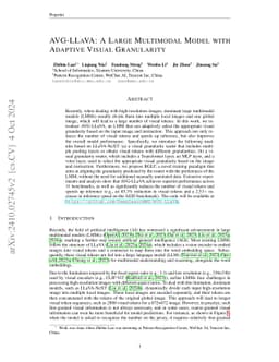AVG-LLaVA: A Large Multimodal Model with Adaptive Visual Granularity