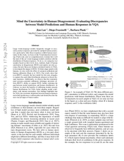 Mind the Uncertainty in Human Disagreement: Evaluating Discrepancies
  between Model Predictions and Human Responses in VQA