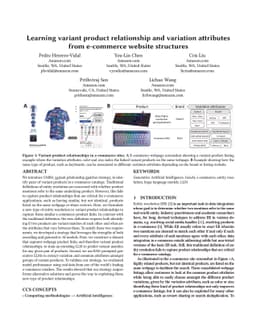 Learning variant product relationship and variation attributes from
  e-commerce website structures