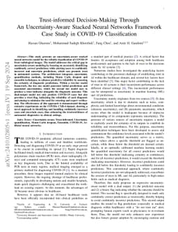 Trust-informed Decision-Making Through An Uncertainty-Aware Stacked
  Neural Networks Framework: Case Study in COVID-19 Classification