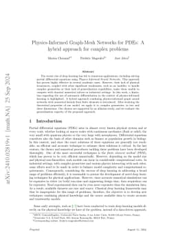 Physics-Informed Graph-Mesh Networks for PDEs: A hybrid approach for
  complex problems