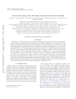 Reconstructing Galaxy Cluster Mass Maps using Score-based Generative
  Modeling
