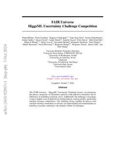 FAIR Universe HiggsML Uncertainty Challenge Competition