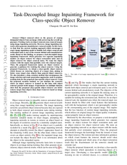 Task-Decoupled Image Inpainting Framework for Class-specific Object
  Remover