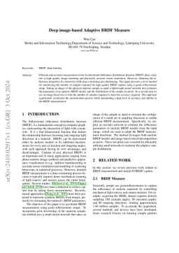 Deep image-based Adaptive BRDF Measure