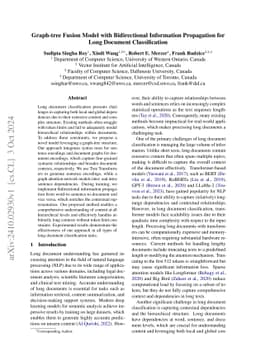 Graph-tree Fusion Model with Bidirectional Information Propagation for
  Long Document Classification
