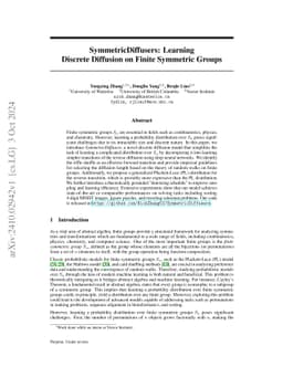 SymmetricDiffusers: Learning Discrete Diffusion on Finite Symmetric Groups