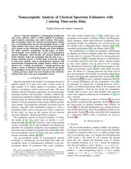 Nonasymptotic Analysis of Classical Spectrum Estimators with $L$-mixing
  Time-series Data