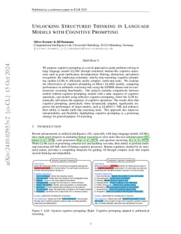 Unlocking Structured Thinking in Language Models with Cognitive
  Prompting