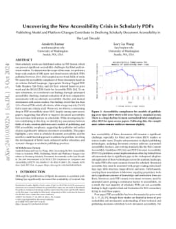 Uncovering the New Accessibility Crisis in Scholarly PDFs