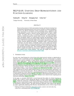 MLP-KAN: Unifying Deep Representation and Function Learning