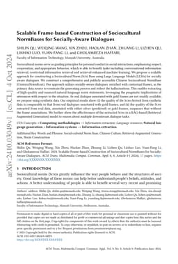 Scalable Frame-based Construction of Sociocultural NormBases for
  Socially-Aware Dialogues