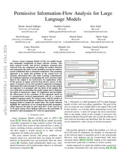 Permissive Information-Flow Analysis for Large Language Models