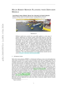 Multi-Robot Motion Planning with Diffusion Models