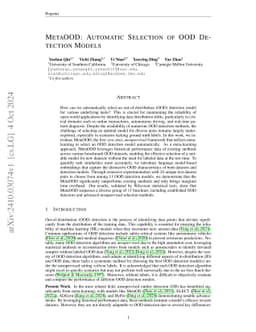 MetaOOD: Automatic Selection of OOD Detection Models